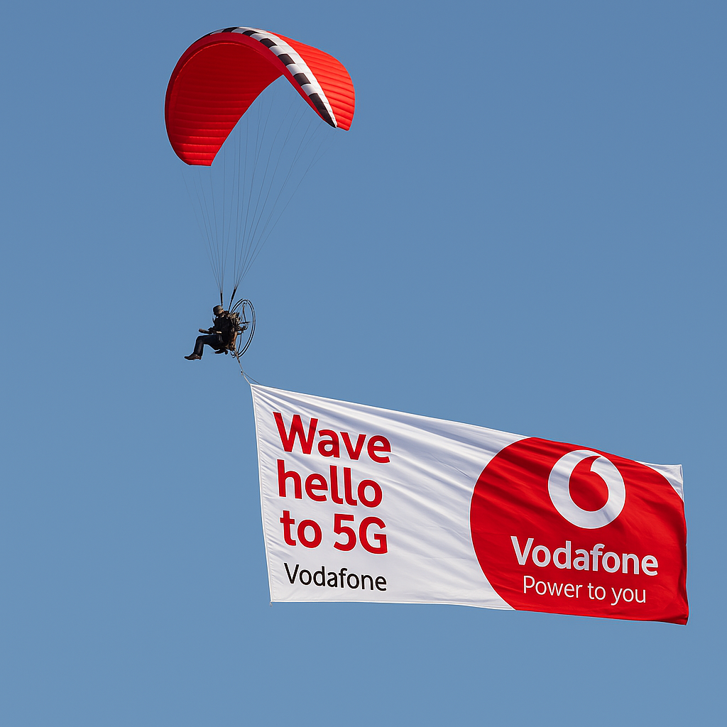 Publicidad aérea con parapente en Lima